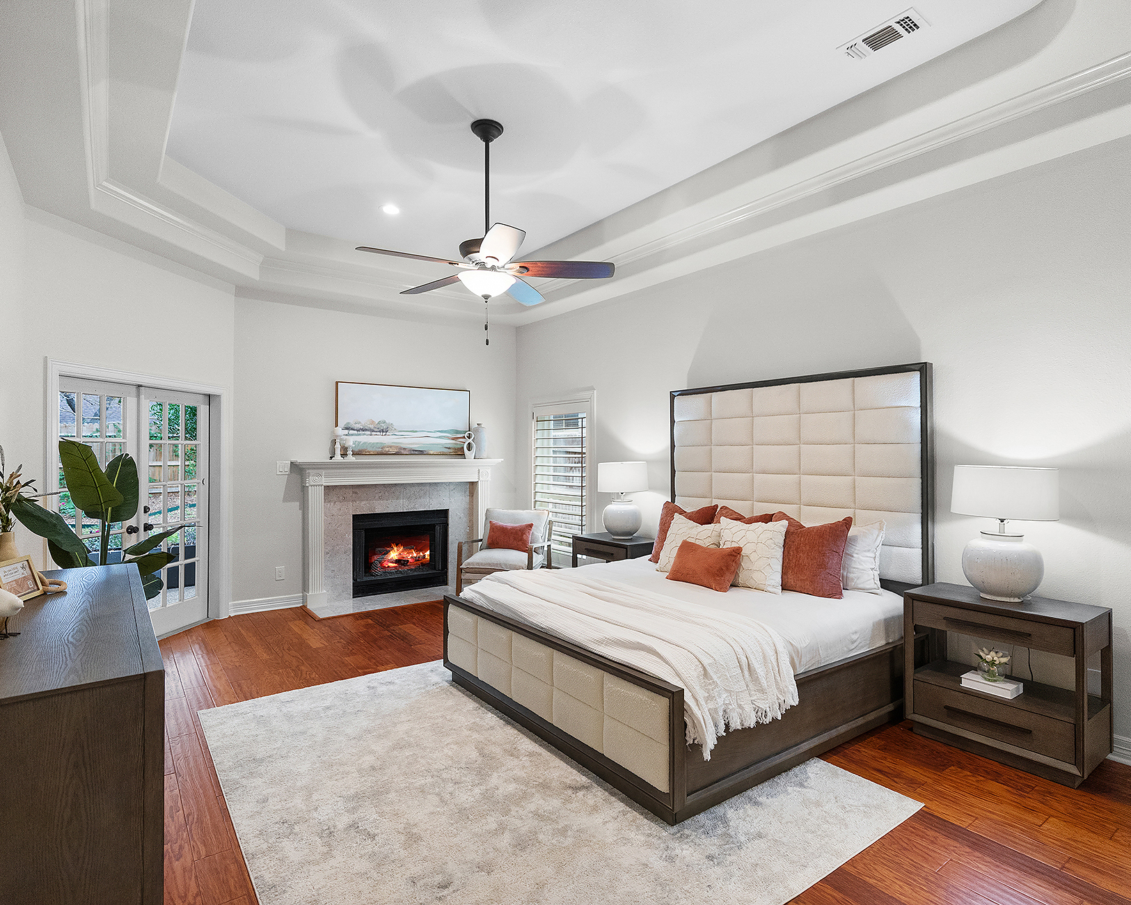Ceiling fan installation by a Texas Hill Country electrician