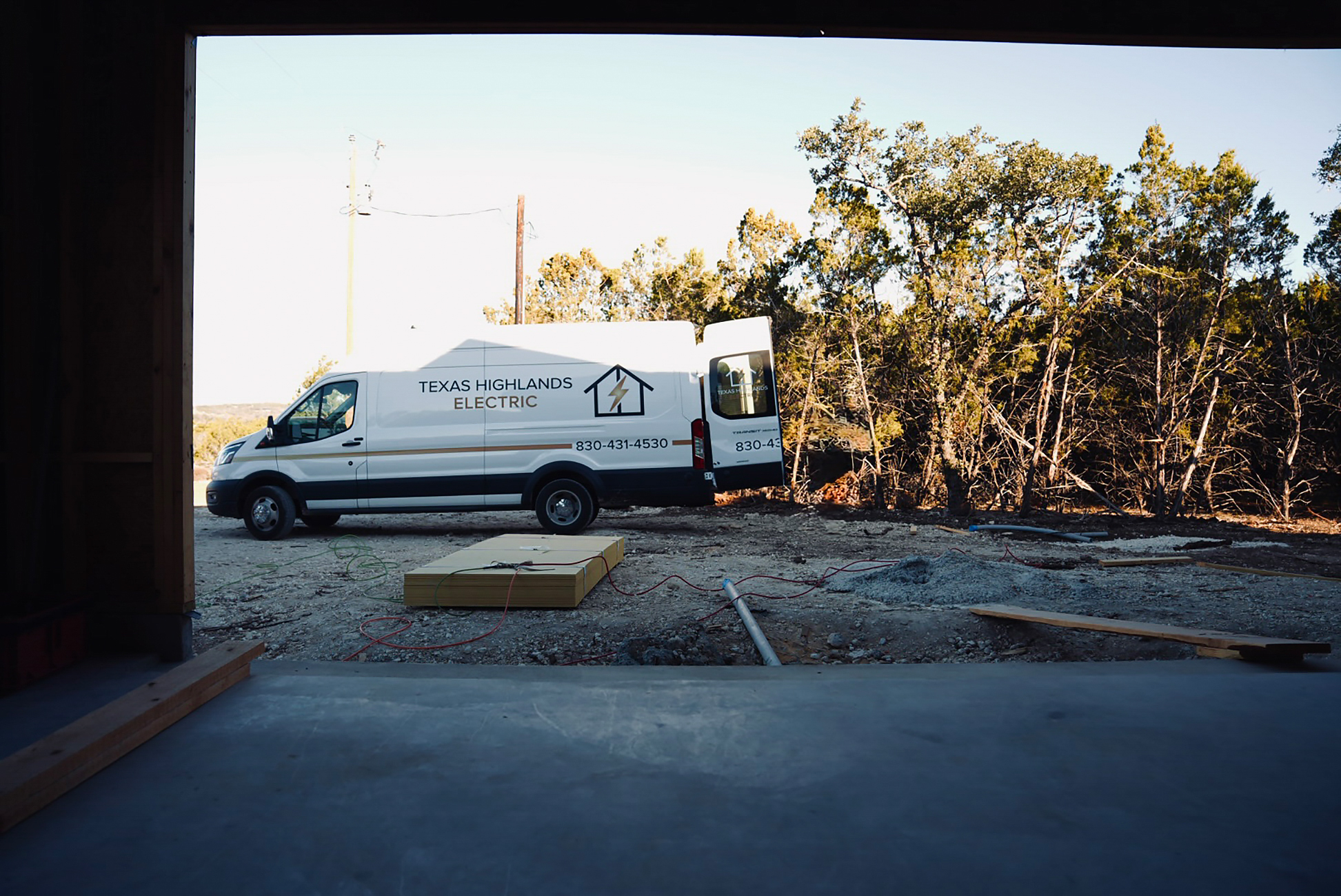 Texas Highlands Electric service vehicle in Fredericksburg, TX
