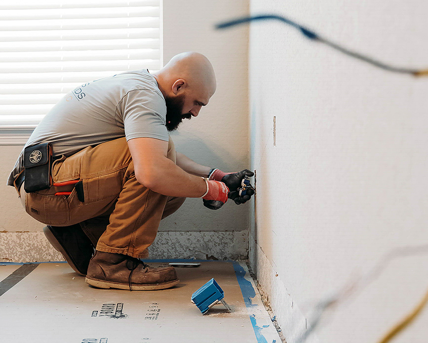 Kitchen remodel wiring and dedicated circuits in a Sisterdale, TX home